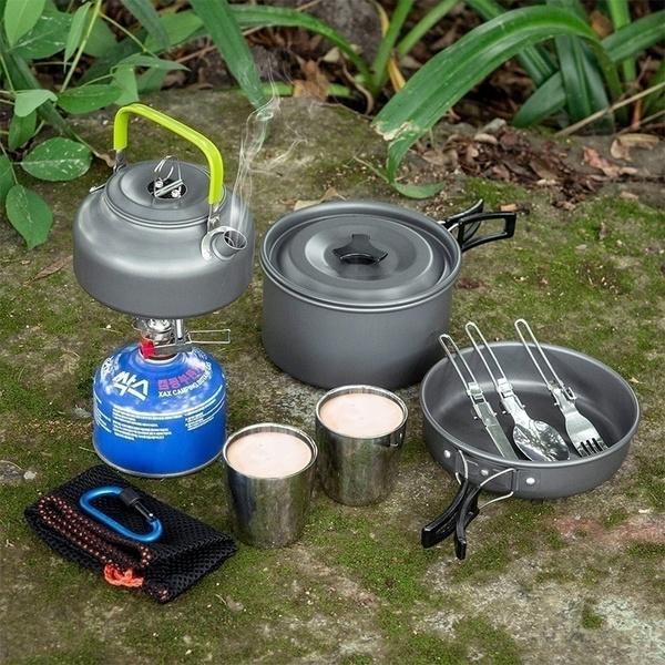 Kepeak 10 Piece Camping Cooker Mess Kit