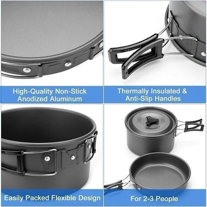 Kepeak 10 Piece Camping Cooker Mess Kit - KEPEAK-Pro