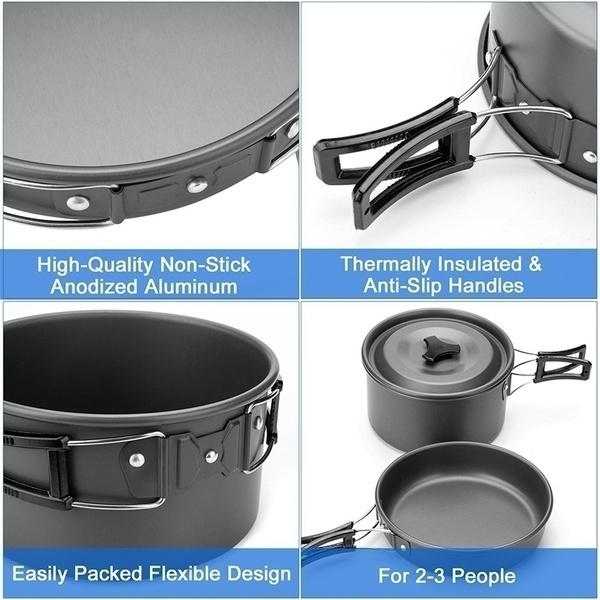 Kepeak 10 Piece Camping Cooker Mess Kit