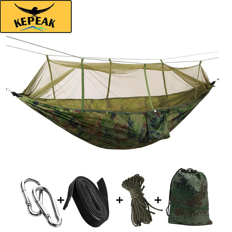 Kepeak 10-foot Single/Double Camping Hammock With Mosquito Net