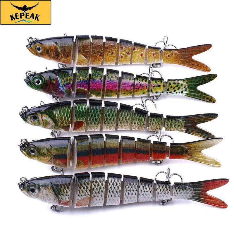 5PC 13.7 cm 27 g Sinker Shaker 8-segment Bait, Bass Isca Crankbait Fishing Tackle