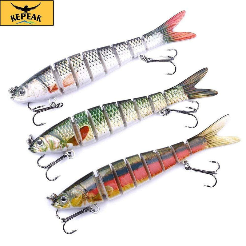 5PC 13.7 cm 27 g Sinker Shaker 8-segment Bait, Bass Isca Crankbait Fishing Tackle