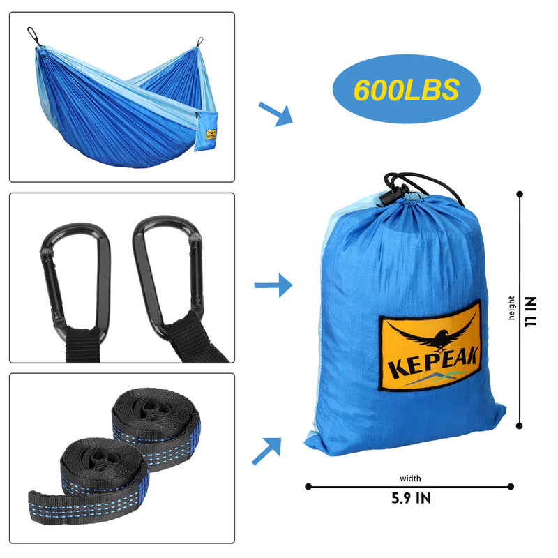 Kepeak High Strength Lightweight Nylon Portable Camping Hammock