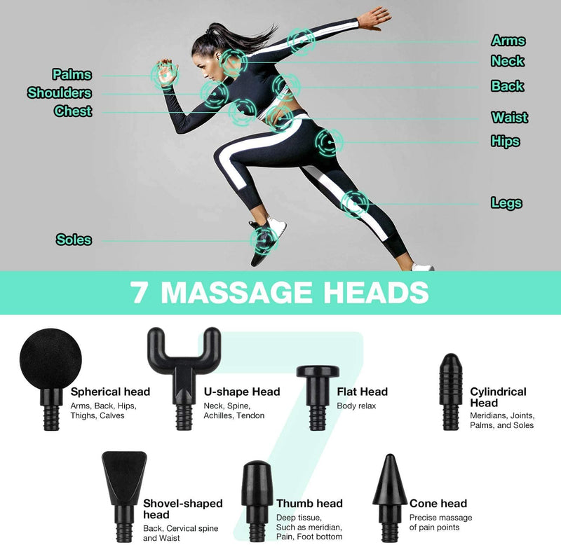 Muscle Massage Gun-6 Adjustable Speed and 8 Heads Helps Relieve Soreness