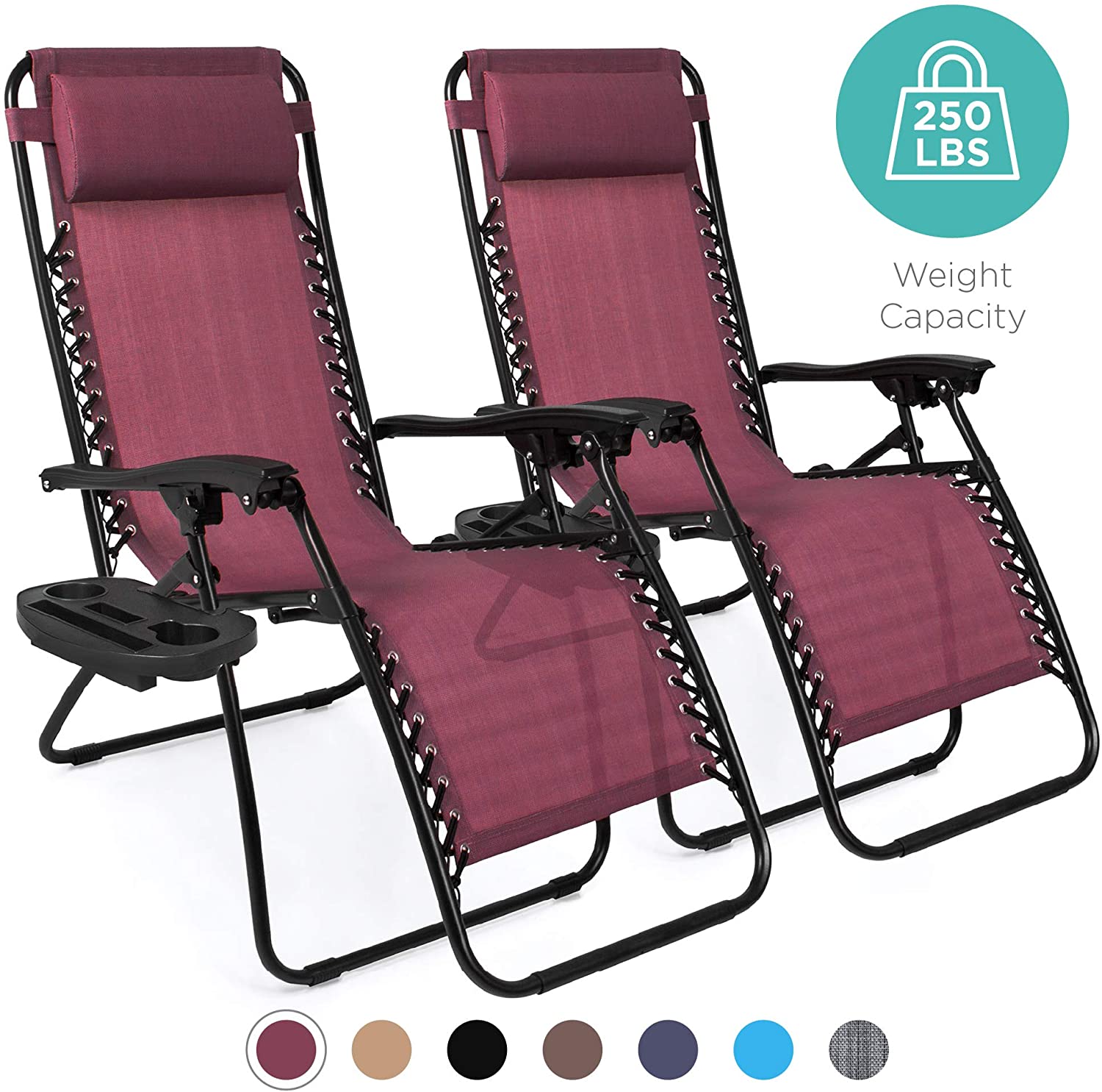 Kepeak Set of 2 Adjustable Zero Gravity Lounge Chair - KEPEAK-Pro