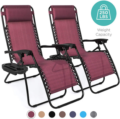 Kepeak Set of 2 Adjustable Zero Gravity Lounge Chair - KEPEAK-Pro