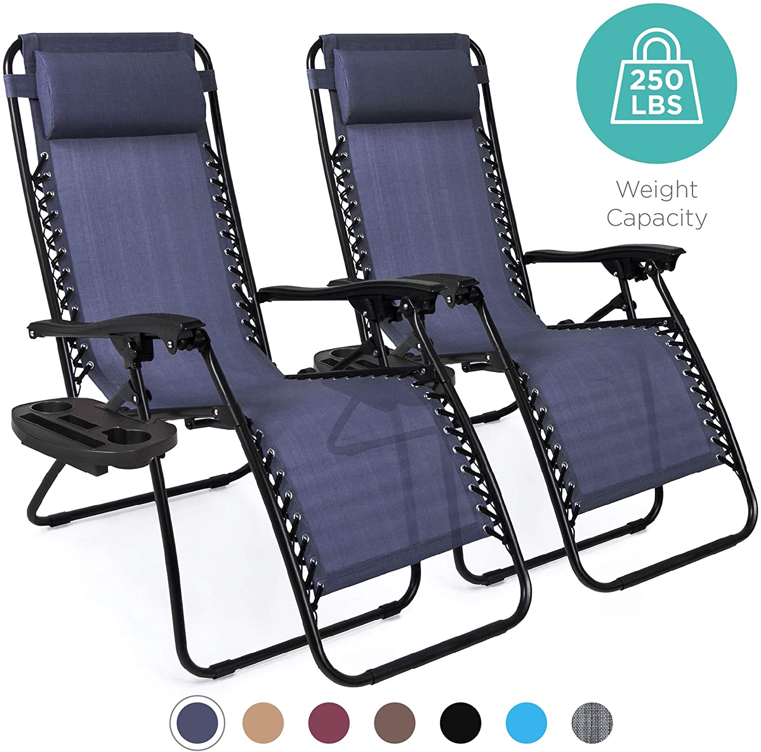 Kepeak Set of 2 Adjustable Zero Gravity Lounge Chair - KEPEAK-Pro