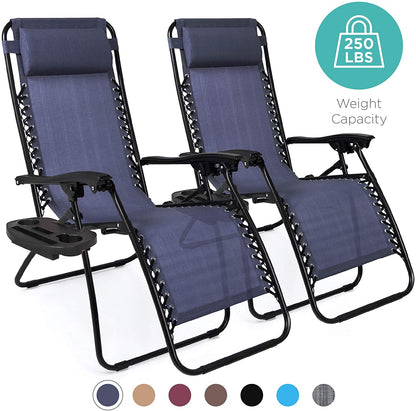 Kepeak Set of 2 Adjustable Zero Gravity Lounge Chair - KEPEAK-Pro