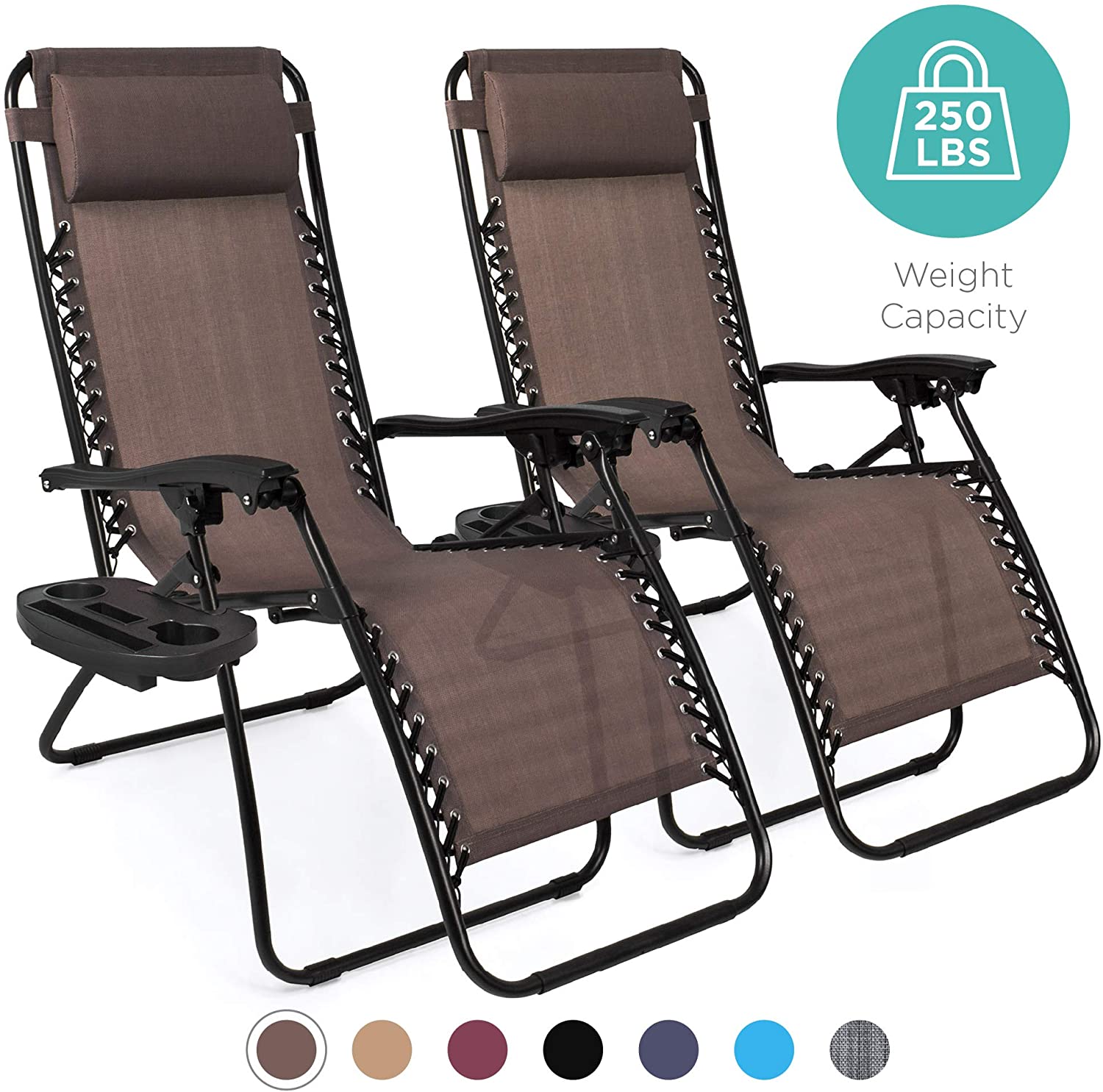 Kepeak Set of 2 Adjustable Zero Gravity Lounge Chair - KEPEAK-Pro