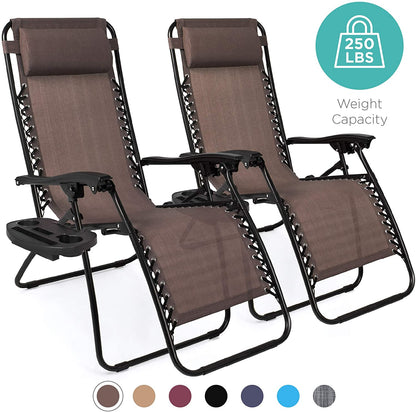 Kepeak Set of 2 Adjustable Zero Gravity Lounge Chair - KEPEAK-Pro
