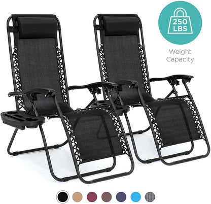Kepeak Set of 2 Adjustable Zero Gravity Lounge Chair - KEPEAK-Pro