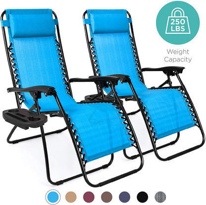 Kepeak Set of 2 Adjustable Zero Gravity Lounge Chair - KEPEAK-Pro