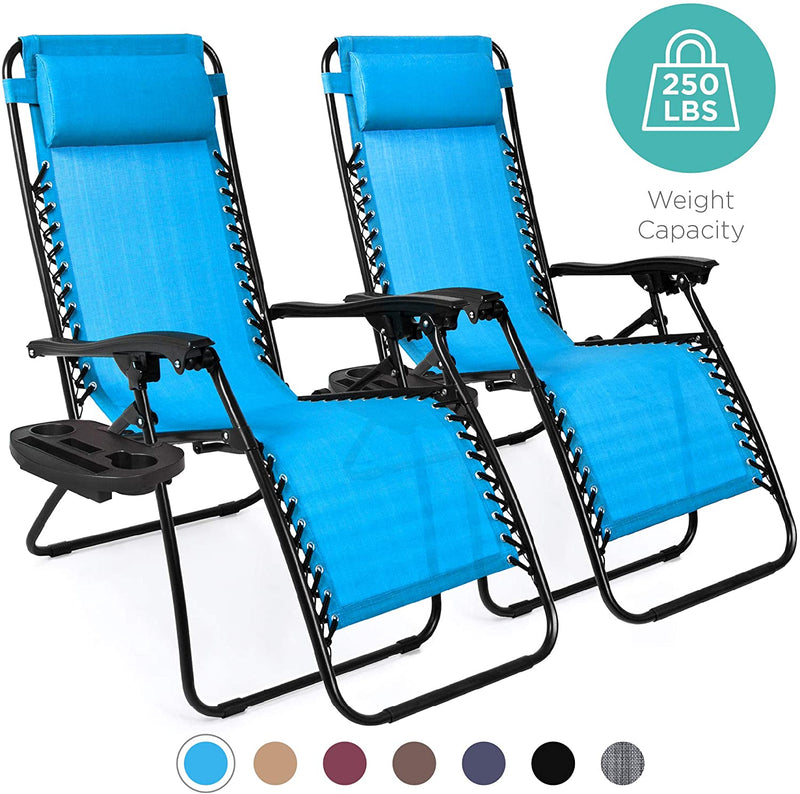 Kepeak Set of 2 Adjustable Zero Gravity Lounge Chair