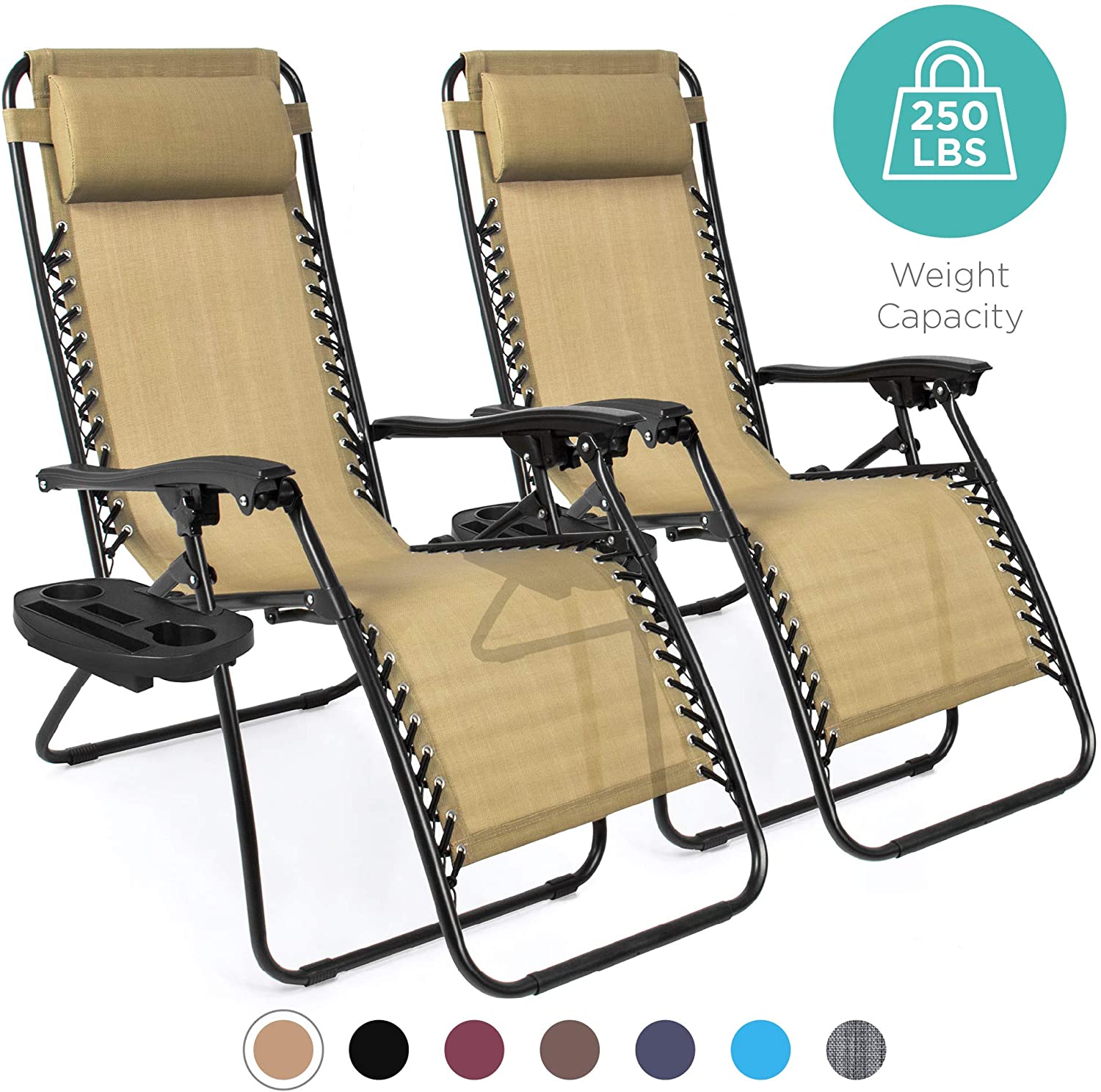 Kepeak Set of 2 Adjustable Zero Gravity Lounge Chair - KEPEAK-Pro