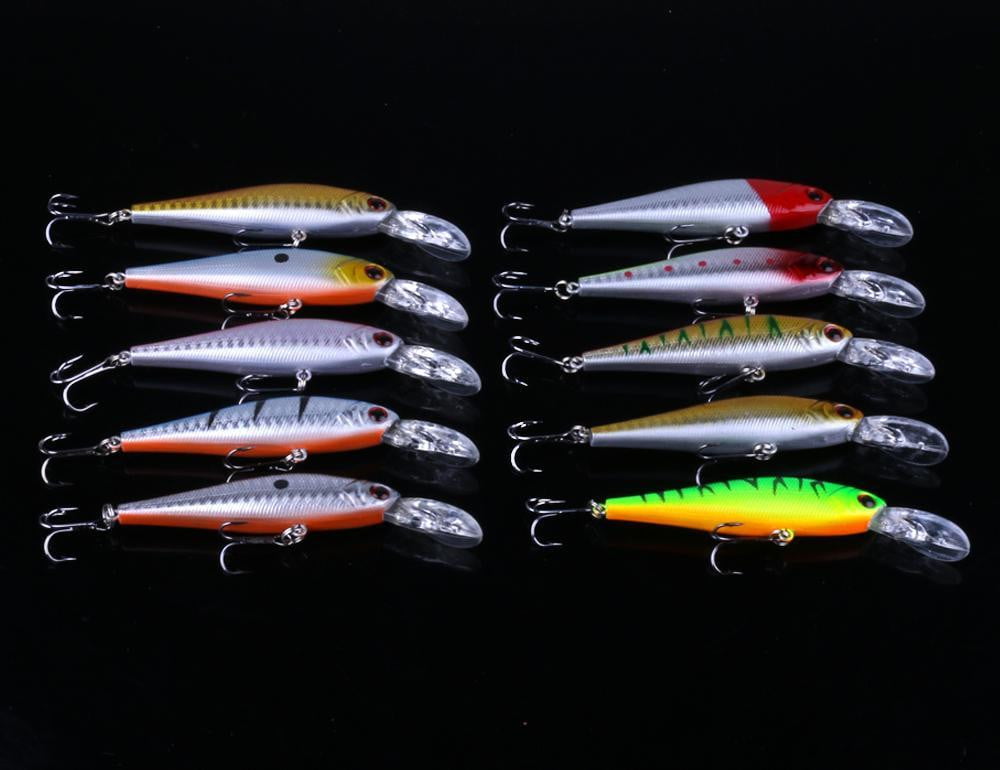 Kepeak ,  Popper Rattlin Saltwater Fishing Bait Kits with High Carbon Steel Treble Hook Tackle Kits - 56pcs - KEPEAK-Pro