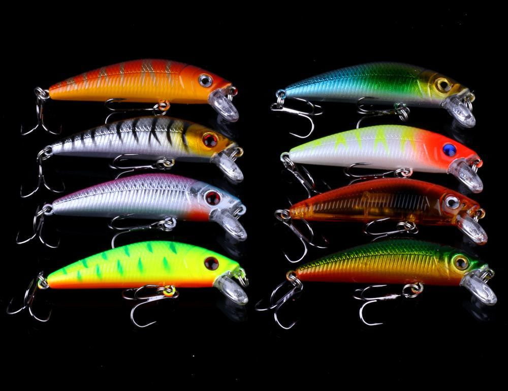 Kepeak ,  Popper Rattlin Saltwater Fishing Bait Kits with High Carbon Steel Treble Hook Tackle Kits - 56pcs - KEPEAK-Pro