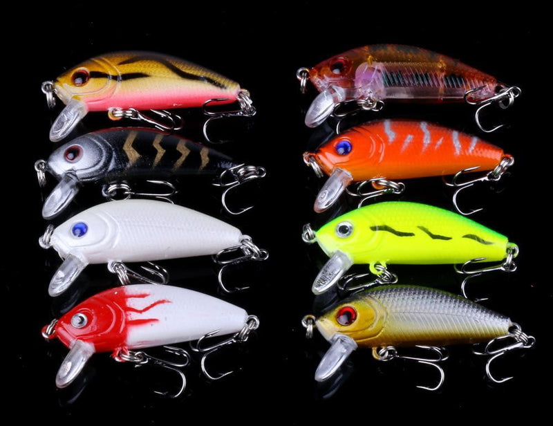 Kepeak ,  Popper Rattlin Saltwater Fishing Bait Kits with High Carbon Steel Treble Hook Tackle Kits - 56pcs