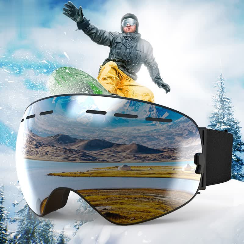Ski Goggles Unisex Ski Glasses Double Layers UV400 Anti-Fog Big Ski Mask Glasses Skiing Snow Snowboard Goggles