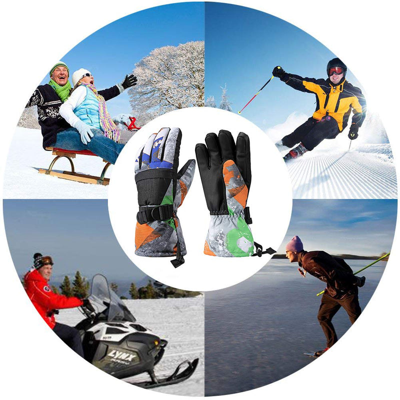 Ski Gloves, Warmest Waterproof and Breathable Snow Gloves,for Parent Child Outdoor