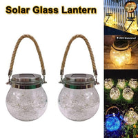 Kepeak 2pcs 30pcs LED String Cracked Glass Ball Solar Hanging Can Light - KEPEAK-Pro