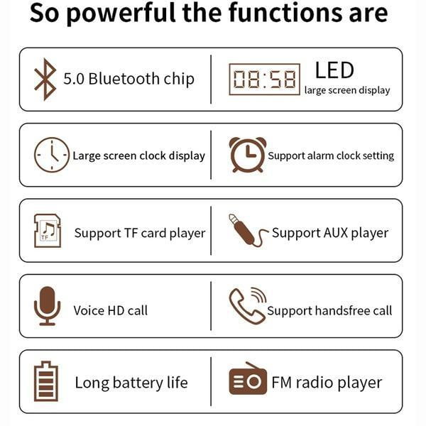 Kepeak  Supports TF FM Wooden Wireless Bluetooth Speaker