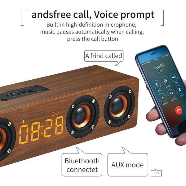 Kepeak  Supports TF FM Wooden Wireless Bluetooth Speaker