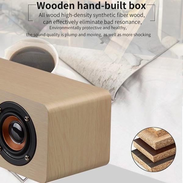 Kepeak  Supports TF FM Wooden Wireless Bluetooth Speaker