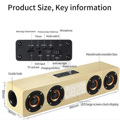 Kepeak  Supports TF FM Wooden Wireless Bluetooth Speaker - KEPEAK-Pro