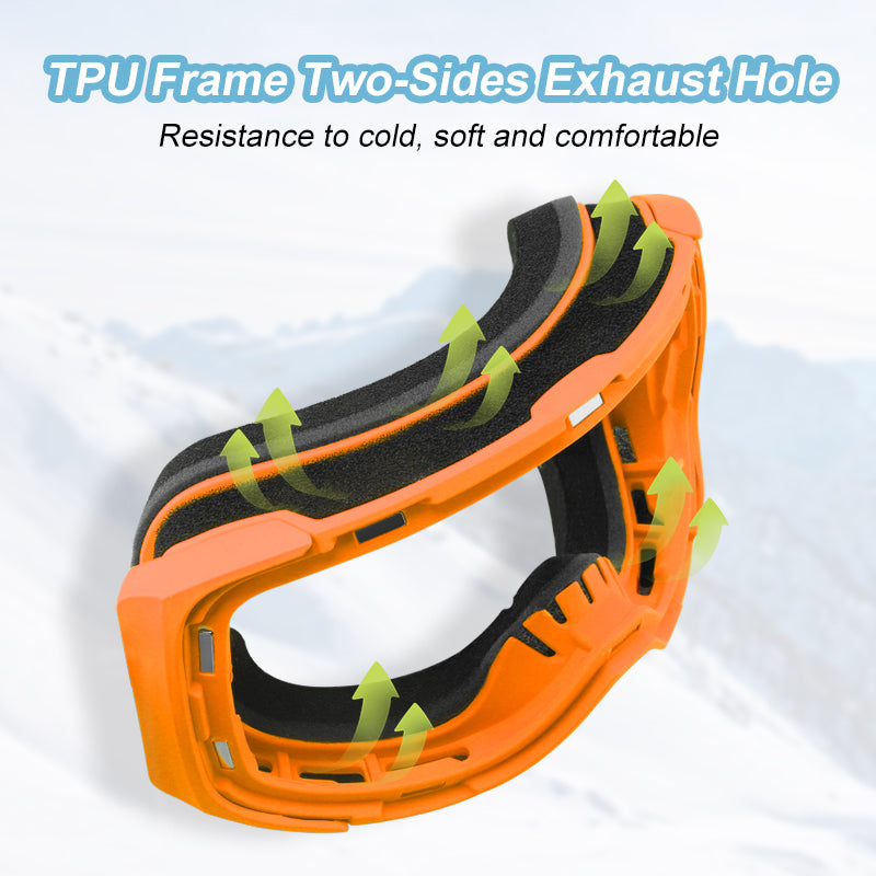 Ski Goggles Magnetic Double Layer Lens UV Protection Snowboard Snow Eyewear Men Women Outdoor Winter Sports Ski Glasses - KEPEAK-Pro