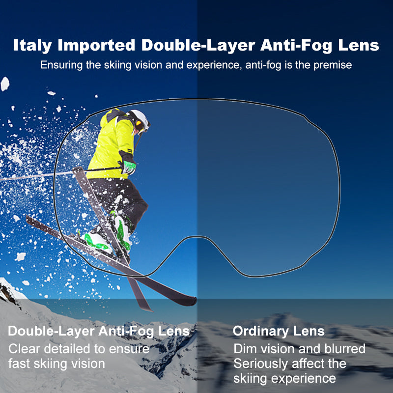 Ski Goggles Magnetic Double Layer Lens UV Protection Snowboard Snow Eyewear Men Women Outdoor Winter Sports Ski Glasses