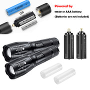 Betgod Flashlights, LED Tactical Flashlight 2 Pack, High Lumen, Zoomable, 5 Modes, Water Resistant, Bright Handheld Light for Camping, Hiking, Emergency, Outdoor (Batteries Not Included)