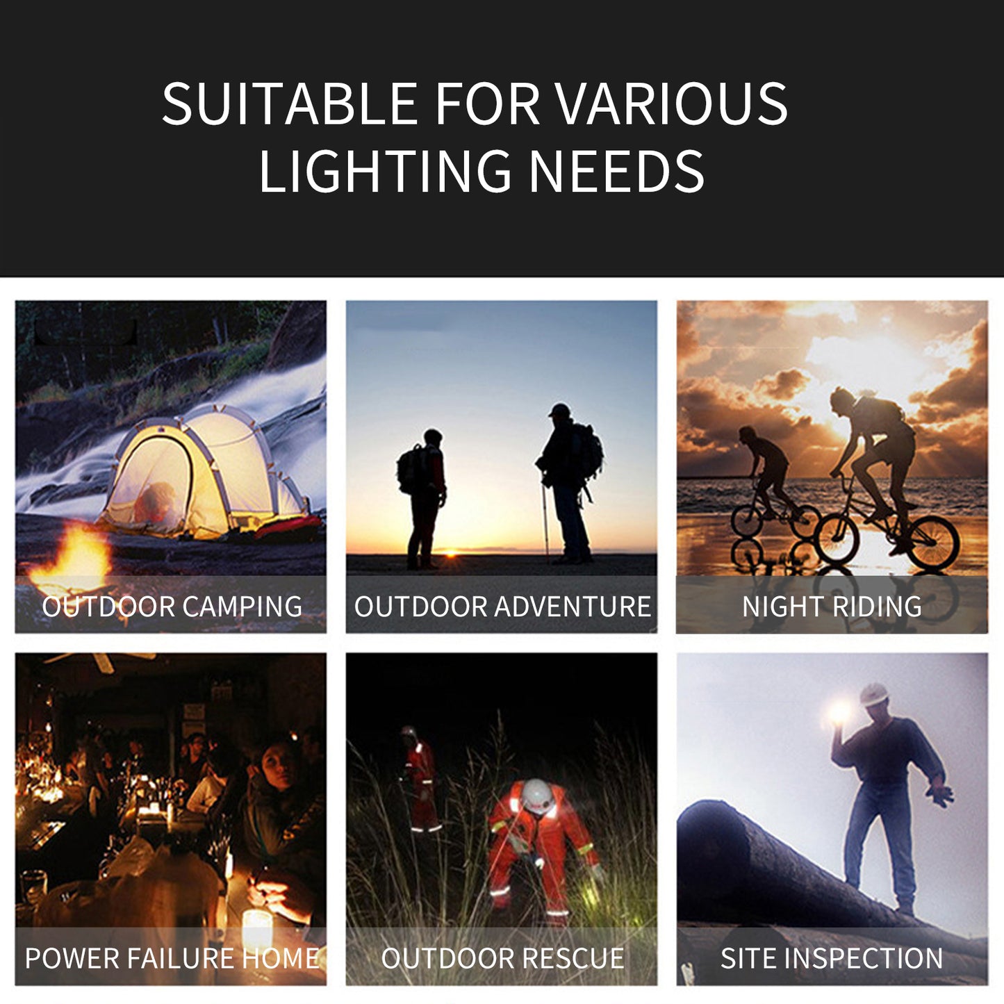 KEPEAK LED Flashlight, 5 Modes Tactical Flashlight, IPX5 Water Resistant, High Lumen, Zoomable Flashlight for Camping, Outdoor, Hiking, Emergency