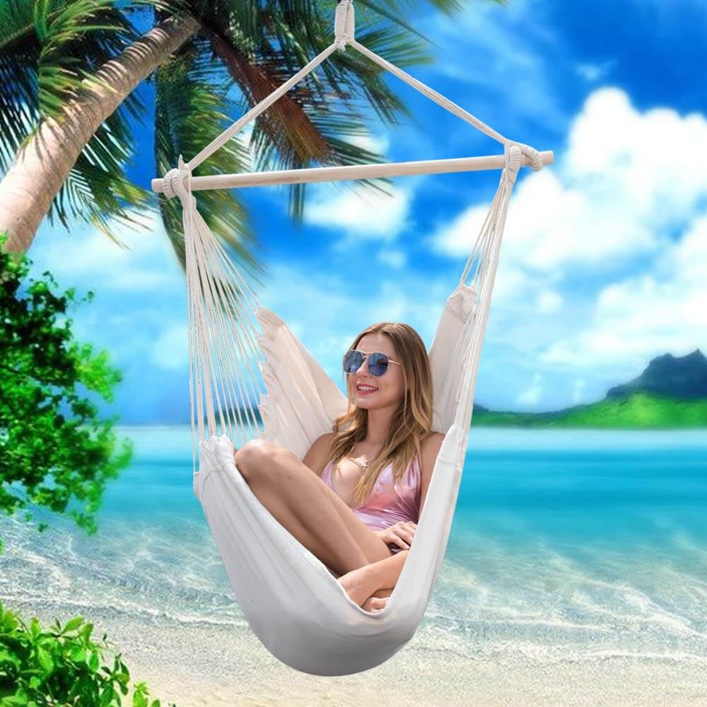 Kepeak Beige 320 Lbs-2 Cushion Bag Hammock - KEPEAK-Pro