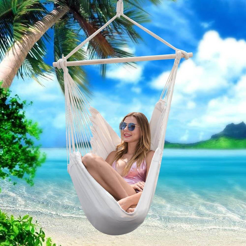 Kepeak Beige 320 Lbs-2 Cushion Bag Hammock