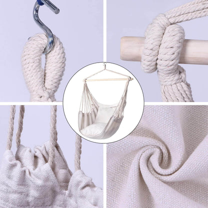 Kepeak Beige 320 Lbs-2 Cushion Bag Hammock - KEPEAK-Pro