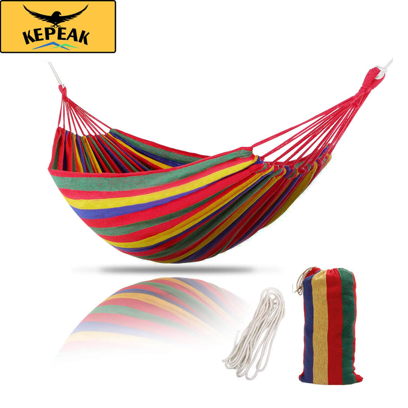 Kepeak Cotton Soft And Comfortable 475lbs Ultralight Canvas Camping Hammock