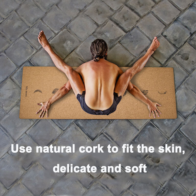 KEPEAK Cork Yoga Mat- Non-Slip Sweatproof Surface